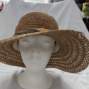 Elegant Tan Woven Sun Hat